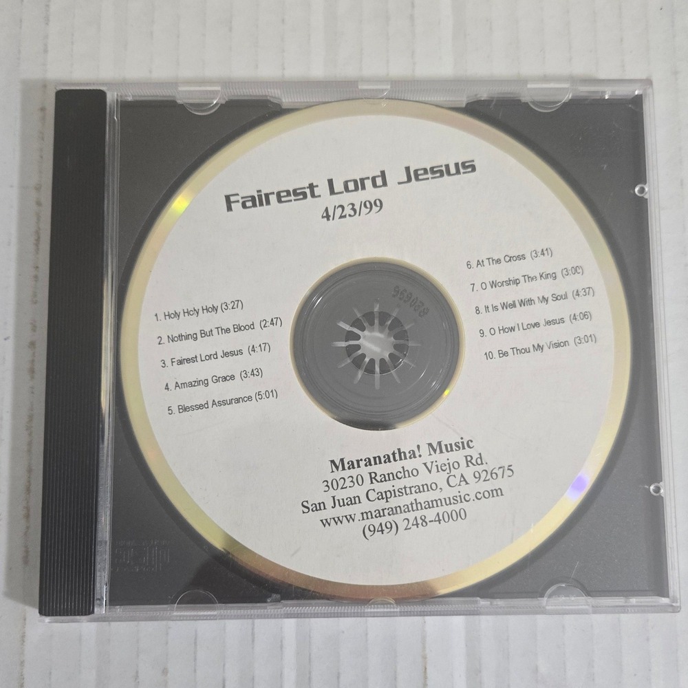 Maranatha Music Fairest Lord Jesus Vintage CD 1999 Promo Praise Worship